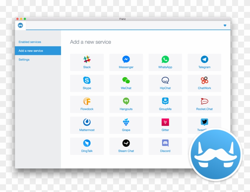 Franz A Message Client For Slack, Facebook Messenger, - Franz App Clipart