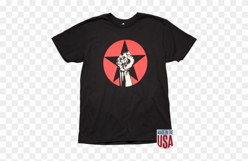 Rage Fist/star 2018 Itinerary Black Ss Tee - Active Shirt Clipart