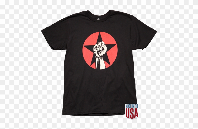 Rage Fist/star 2018 Itinerary Black Ss Tee - Active Shirt Clipart #913156