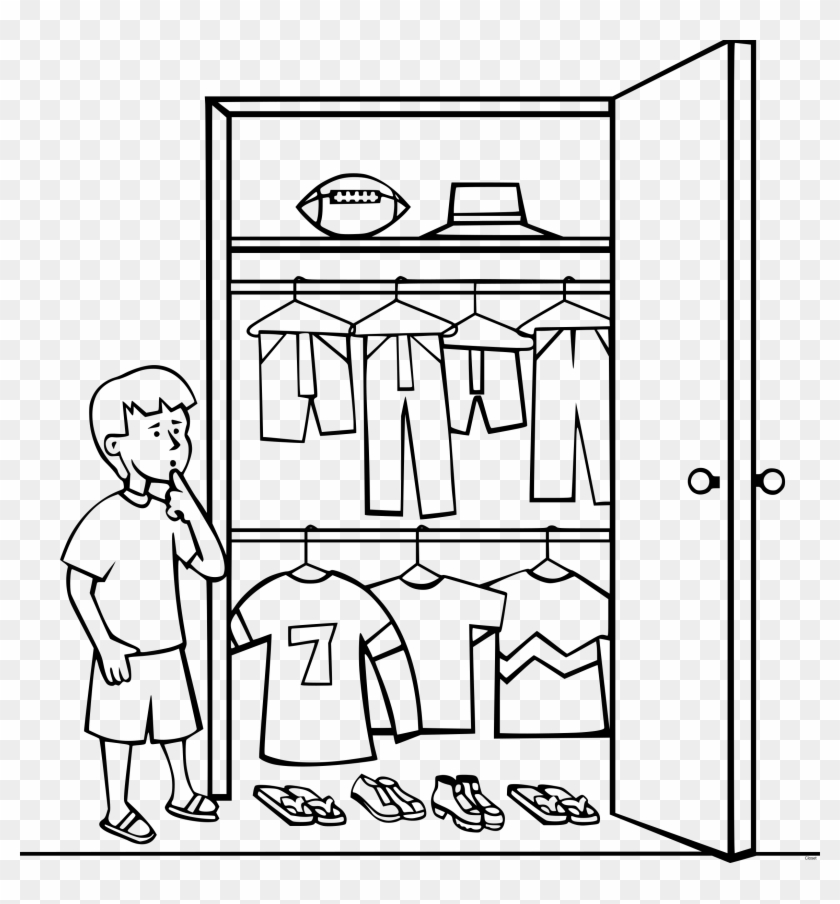 2331 X 2400 4 - Closet Clipart Black And White - Png Download