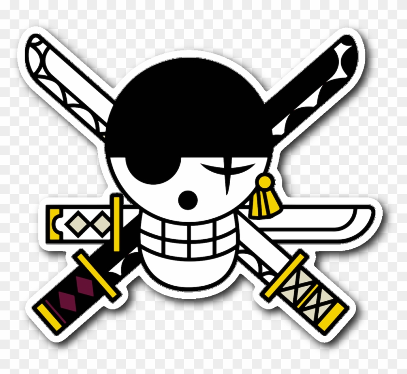 Zoro's Jolly Roger Sticker - Zoro One Piece Logo Clipart