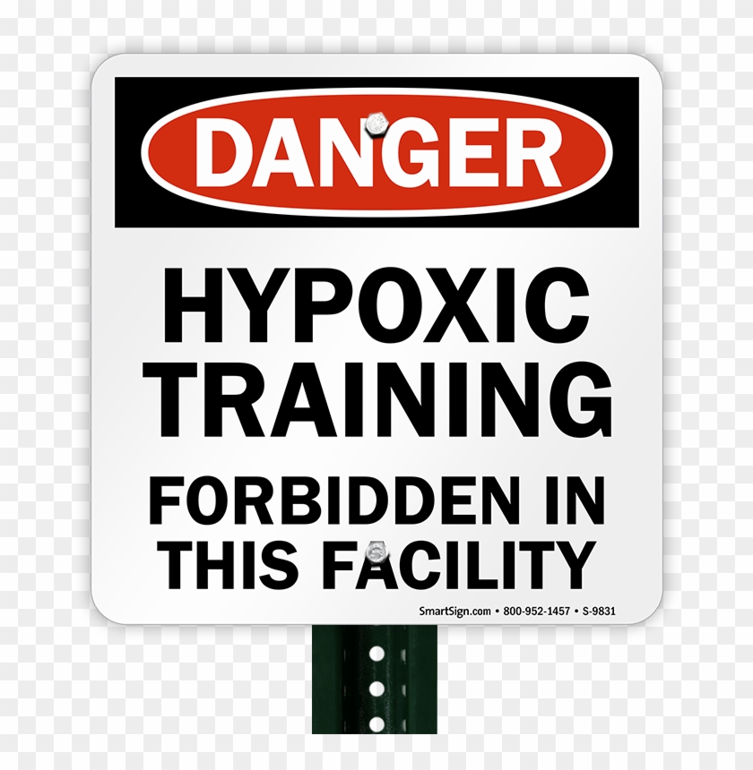 Hypoxic Training Forbidden Danger Pool Sign - Sign Clipart