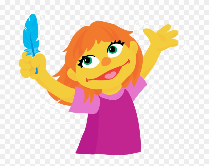'sesame Street' Introduces A New Muppet Character With - Julia Sesame Street Clipart #914691