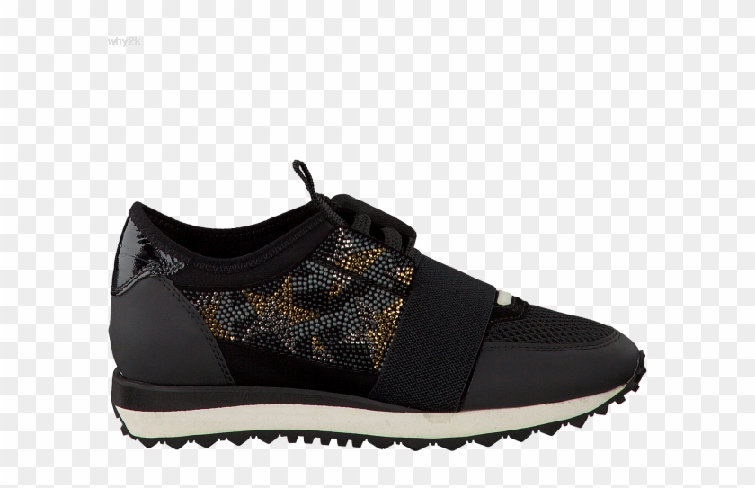 Black Lola Cruz Sneakers Deportivo Brillo Estrellas - Shoe Clipart #915409