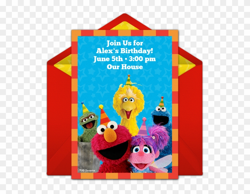 Sesame Street Party Online Invitation - Princess Celestia Birthday Invitations Clipart #915610