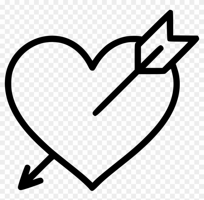 Love Valentine Santa Heart Arrow Svg Png Icon Free - Heart With Arrow Svg Clipart #916120