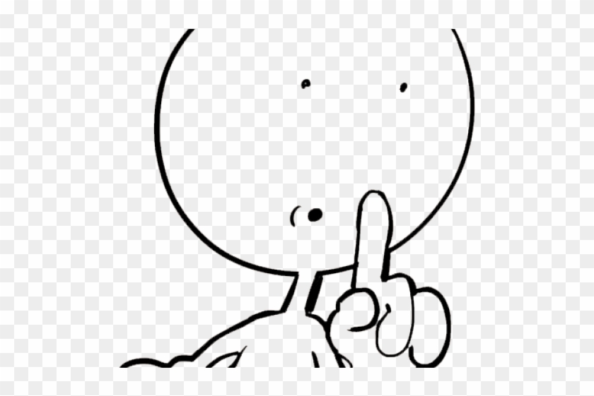 Shh Emoji Black And White Clipart