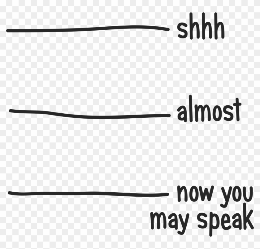 Shhh Not Yet Now You May Speak Clipart