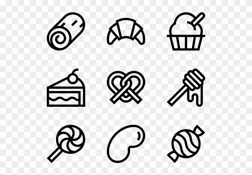 Sweet And Candy Shop - Hand Drawn Icon Png Clipart