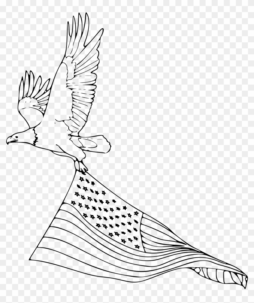 Vector Freeuse Library Flag At Getdrawings Com Free - Eagle Flying Drawing Easy Clipart