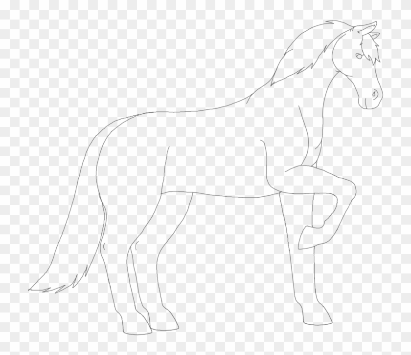 Horse Body Outline Barca Fontanacountryinn Com - Line Art Clipart