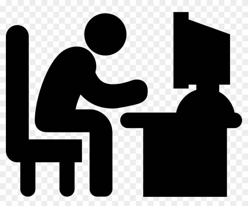 Man Typing On Computer Desk Comments - Eat Sleep Dive Repeat Clipart