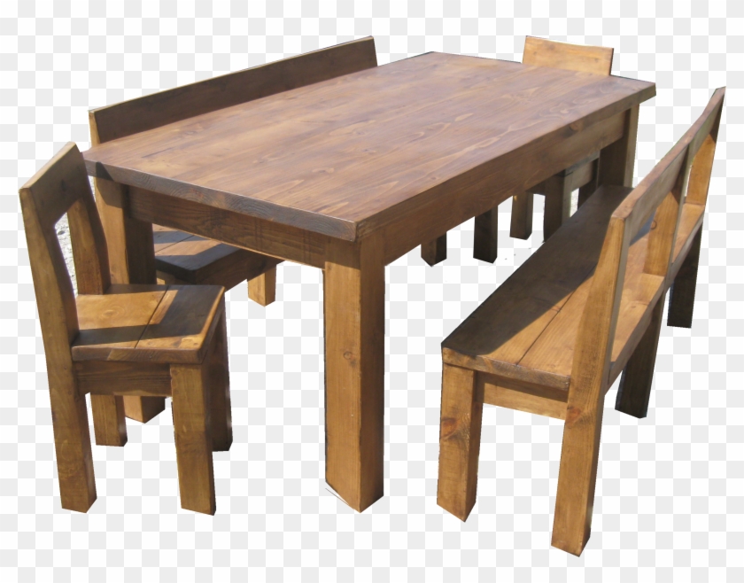 Farmhouse Straight Leg Table Set Larger Image - Kitchen & Dining Room Table Clipart