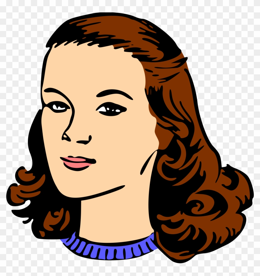 2366 X 2398 3 - Clip Art Woman Head - Png Download