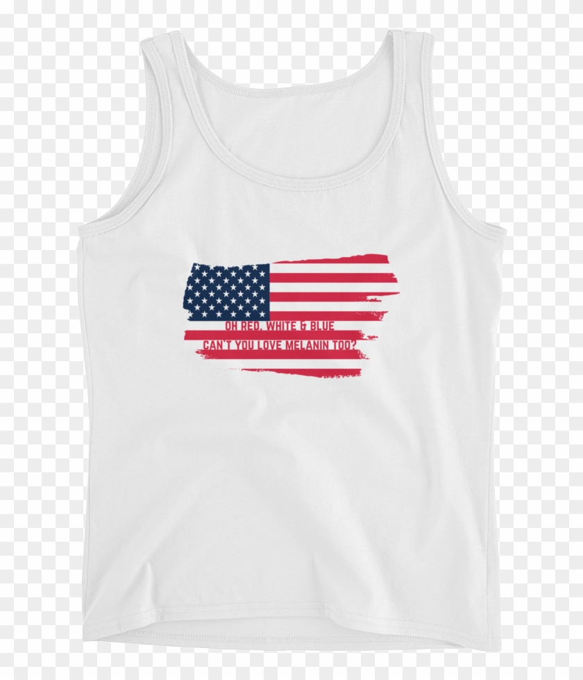 Oh Red, White & Blue Tank - Usa Flag Clipart #917889