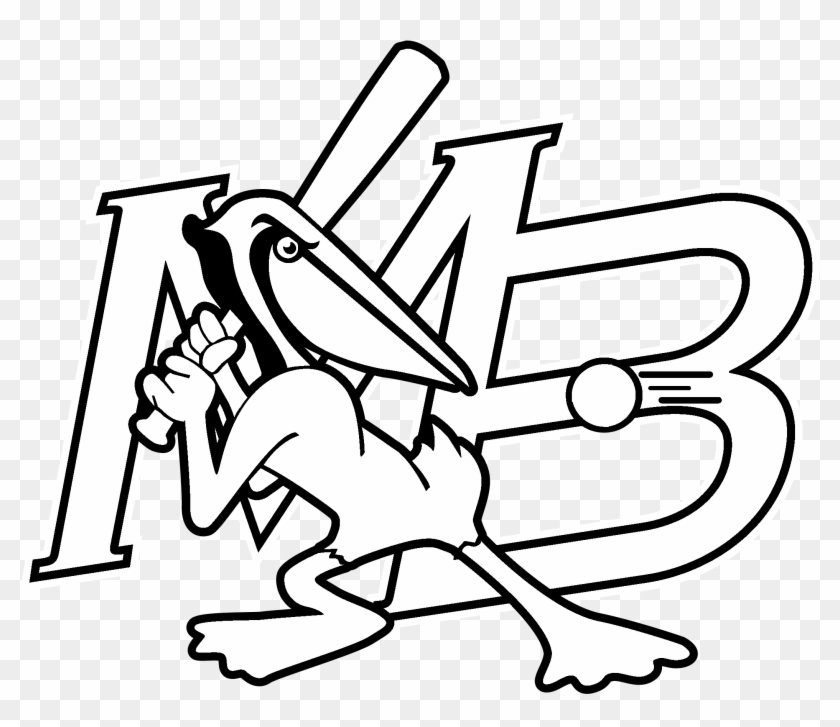 Myrtle Beach Pelicans Logo Black And White - Transparent Myrtle Beach Pelicans Logo Clipart