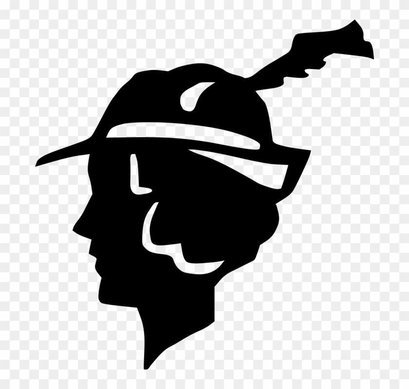 Feather Lady Silhouette Free Vector Graphic On - Woman With A Hat Silhouette Png Clipart