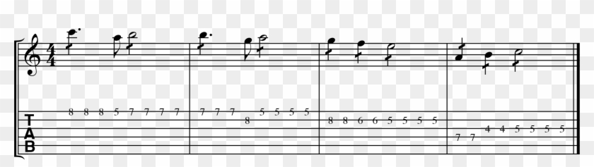 Tremolo Example 2 - 3rd String Guitar Notes Clipart