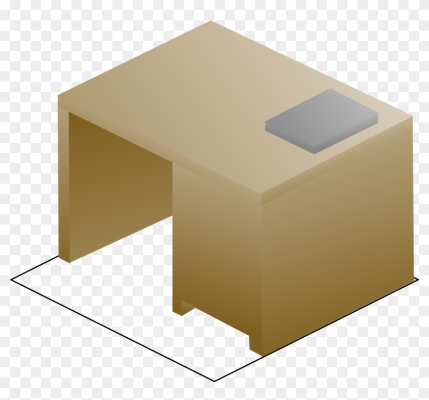 Table Computer Desk Isometric Projection Writing Desk - Isometrico De Un Escritorio Clipart