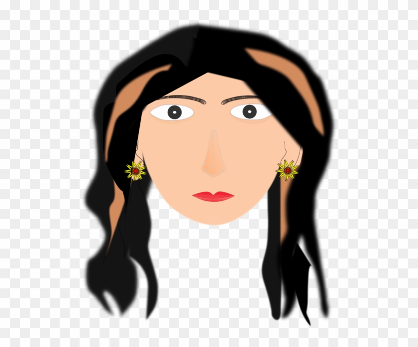 Cartoon Face Girl Woman Silhouette - Cartoon Clipart