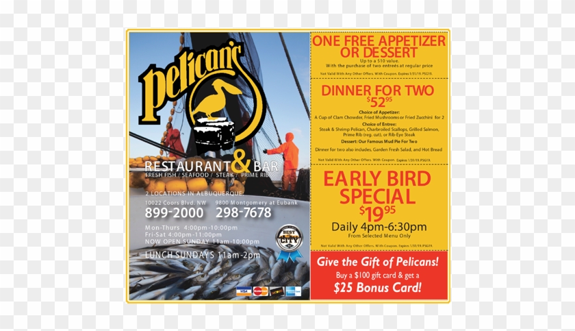 Pelican's Restaurant Clipart #918819
