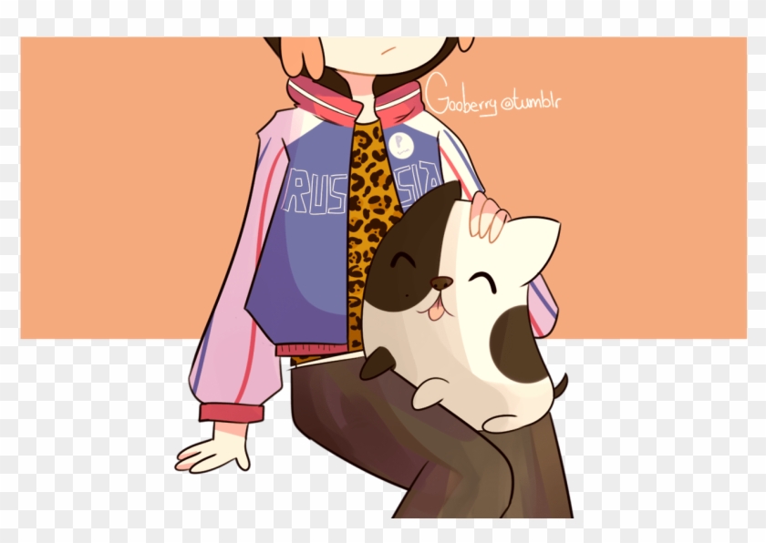 Gooberry Local Cat Boy With A Dog - Cartoon Clipart