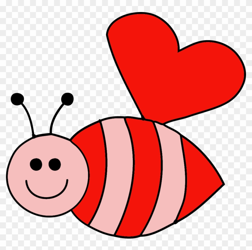 Valentine Bee Clipart - Valentine Clipart - Png Download