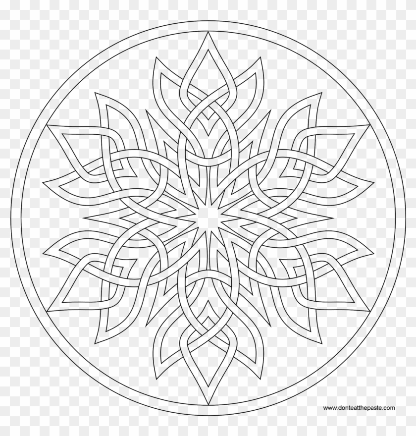 Printable Snowflake Coloring Page Clipart