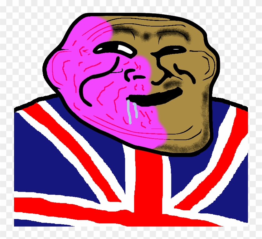 106kib, 750x750, Brit Trollface - Gay Troll Face Clipart #920200