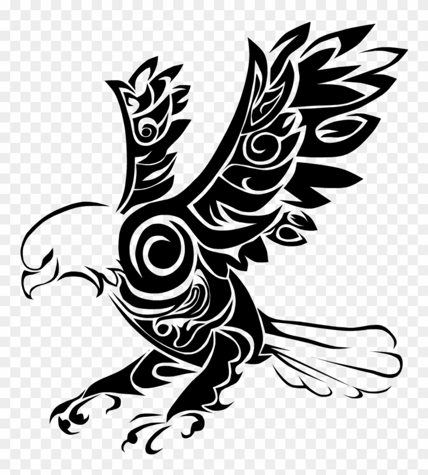 Feather Tattoo Designs - Native American Eagle Clipart - Png Download