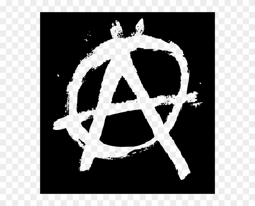 Anarchysign Clip Art Free Vector - White Anarchy Symbol Png Transparent Png #921088