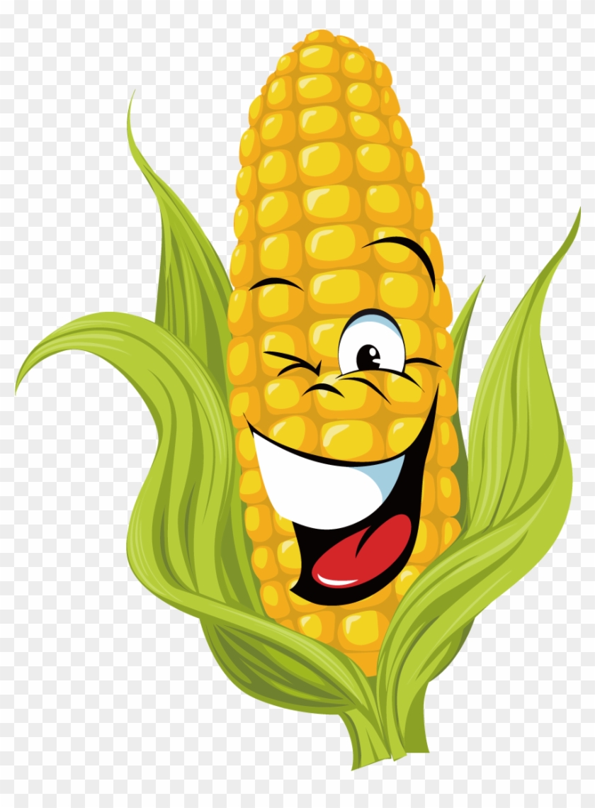 On The Cob Maize - Corn Cartoon Vector Clipart
