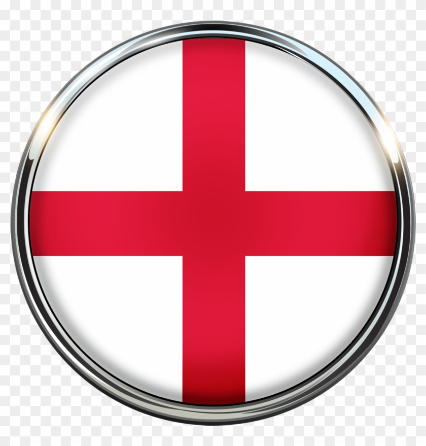 England Flag Circle 1524478 - Belgica E Inglaterra Clipart