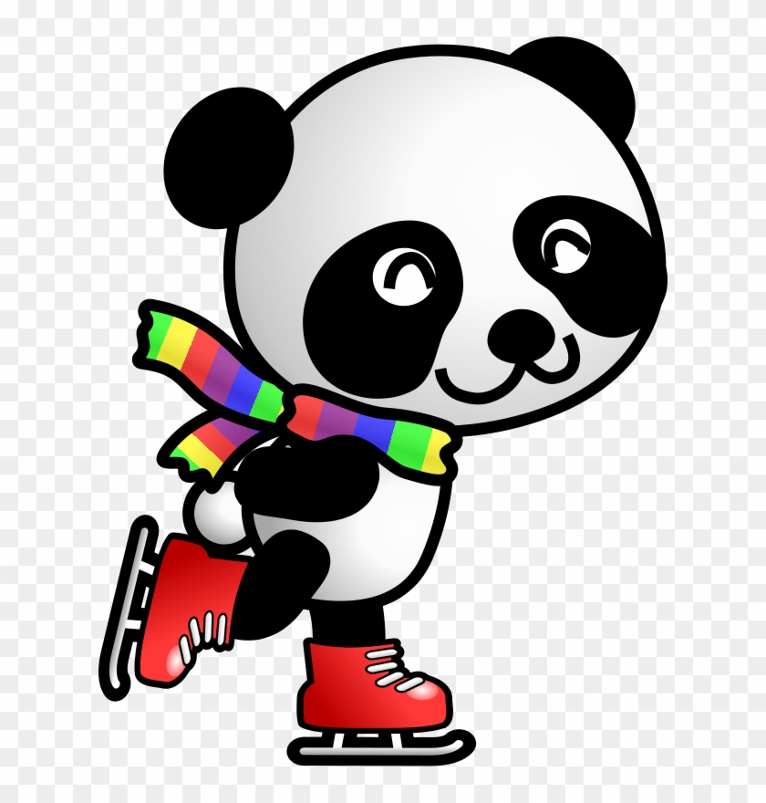 Kung Fu Panda Clipart Animal Clipart - Skating Panda - Png Download