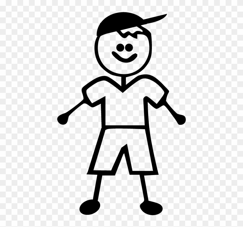 Decal - One Boy Stick Figure Clipart #922019