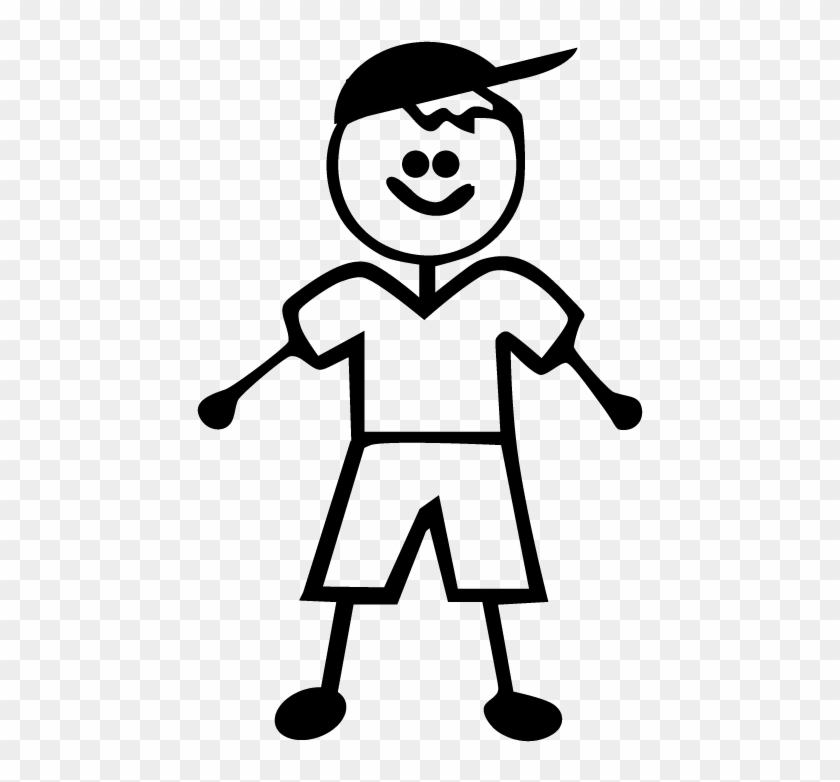 Decal - One Boy Stick Figure Clipart