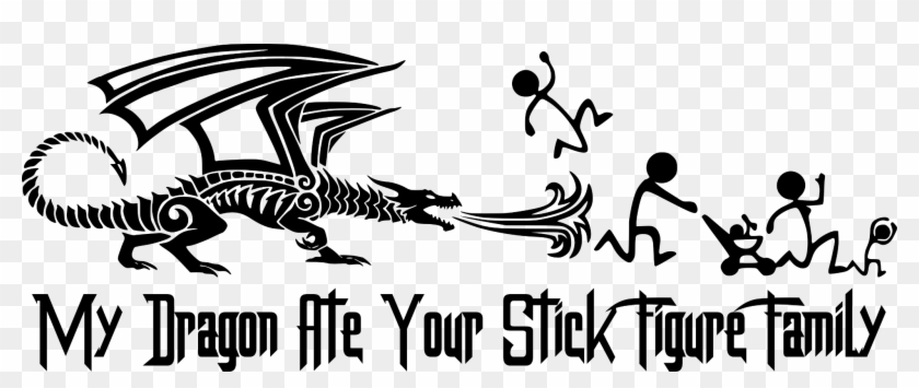 Dragon Ate Your Family - Ate Your Stick Figure Family Clipart