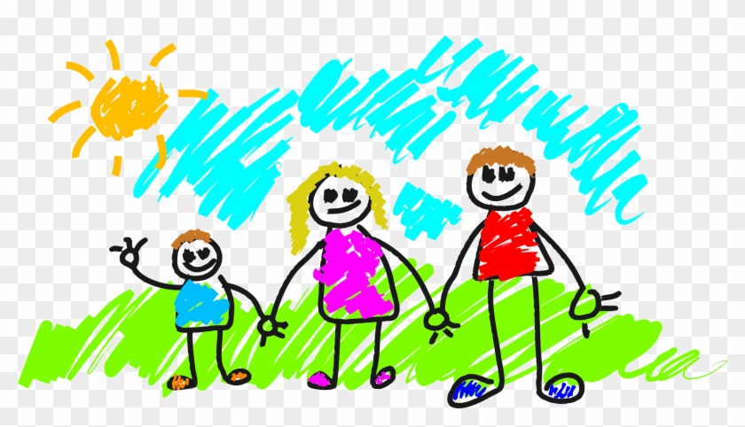 Big Image - Family Of Three Cartoon Clipart