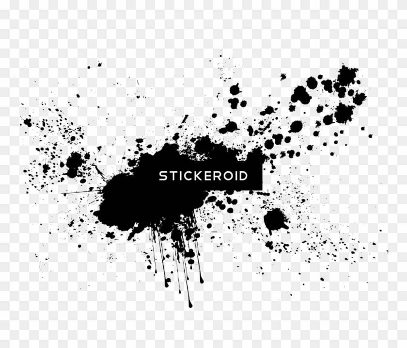 Paint Splash Black And White , Png Download Clipart