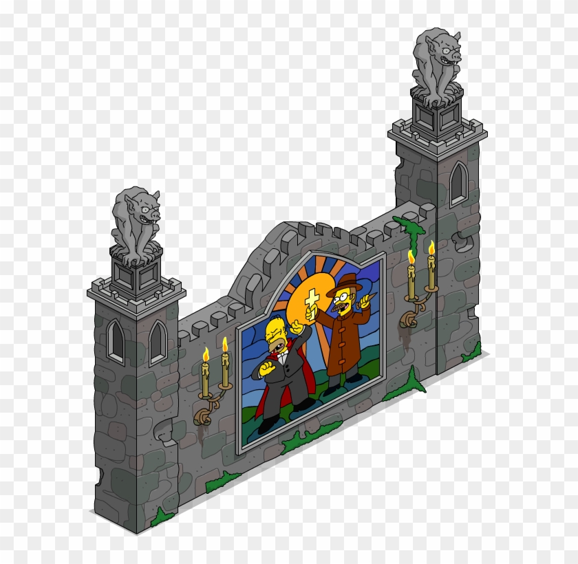 Ornate Ruin Wall - Cartoon Clipart
