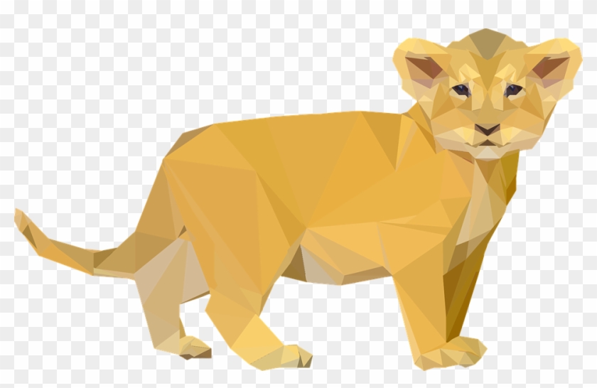 Lion Png Clipart - Low Poly Animal Png Transparent Png #922866