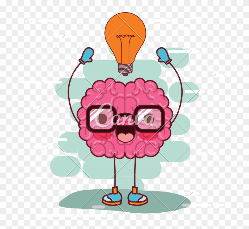 Cartoon Brain Transparent Background - Brain Light Bulb Cartoon Clipart