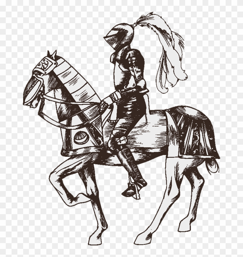 Middle Ages Transprent Png - Medieval Knight Drawing Transparent Clipart