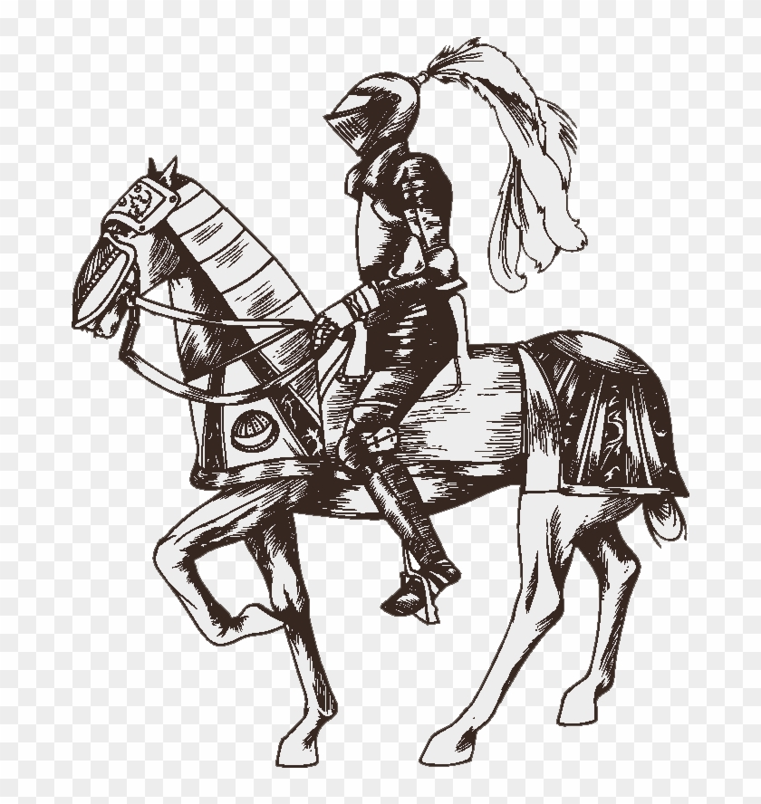 Middle Ages Transprent Png - Medieval Knight Drawing Transparent Clipart #923461