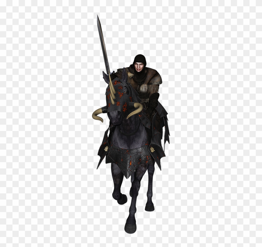 Man, Knight, Horse, Armor, Sword, Middle Ages - Man With Sword On A Horse Clipart #923677