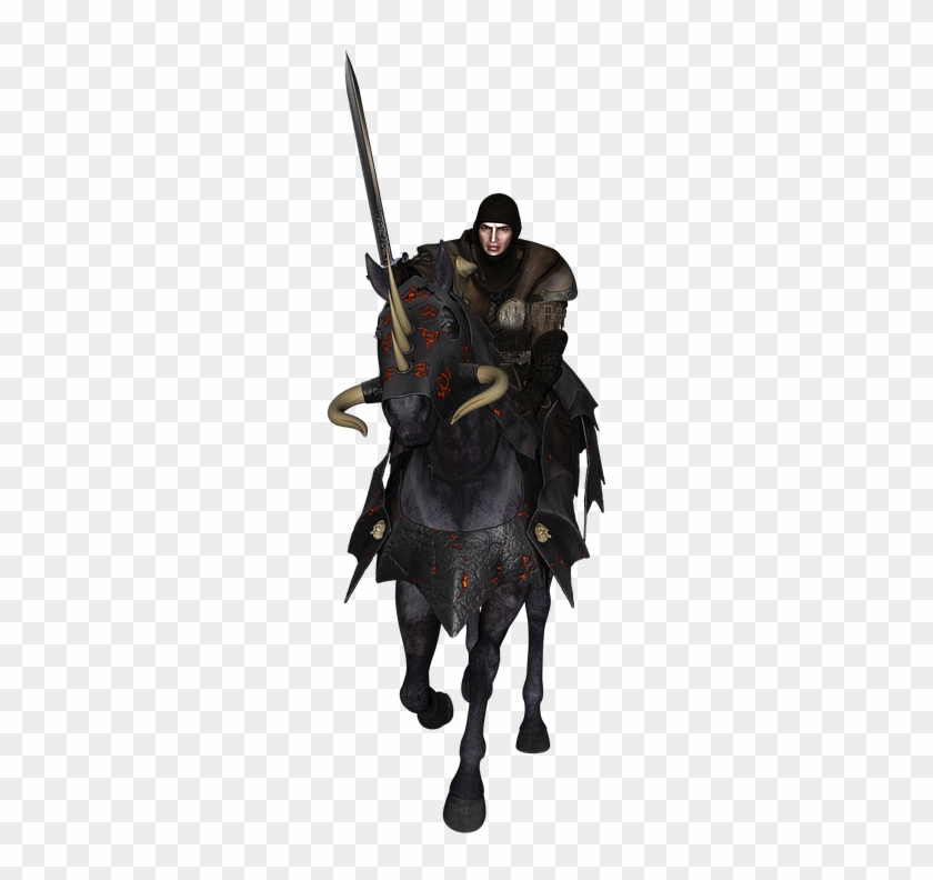 Man, Knight, Horse, Armor, Sword, Middle Ages - Man With Sword On A Horse Clipart