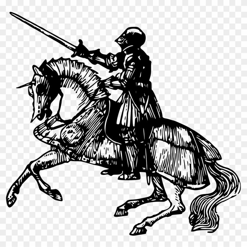 Knight On Horse Vector Art Image - Knight On Horse Clipart - Png Download