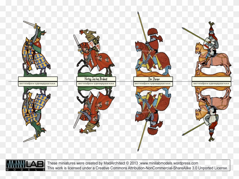 Codex Manesse Knights 3 Lres - Codex Manesse Knights Clipart #924388
