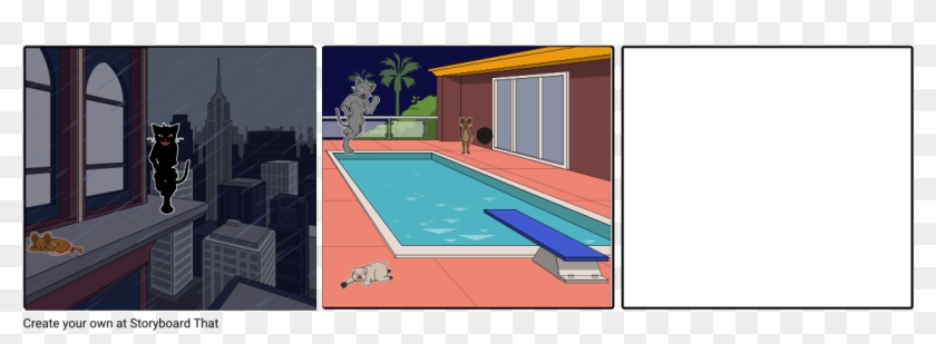 Tom And Jerry - Swimming Pool Clipart