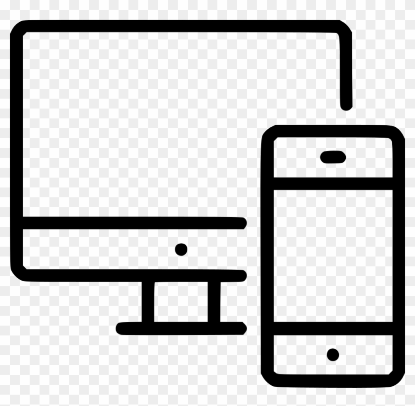 Mac Iphone Pc Phone Devices Computer Comments - Computer And Iphone Icon Clipart